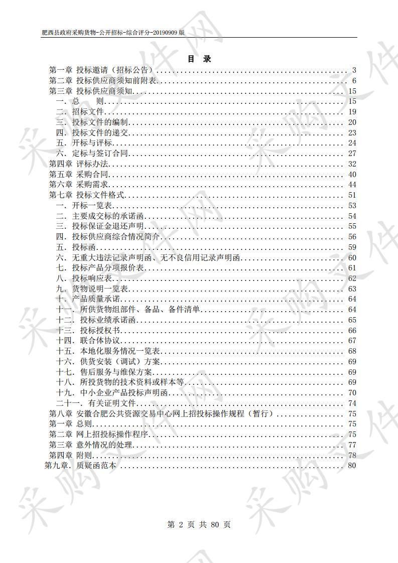 肥西县三河镇中心卫生院设备采购项目