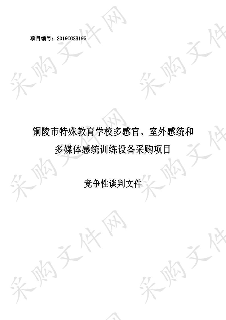 铜陵市特殊教育学校多感官、室外感统和多媒体感统训练设备采购项目  