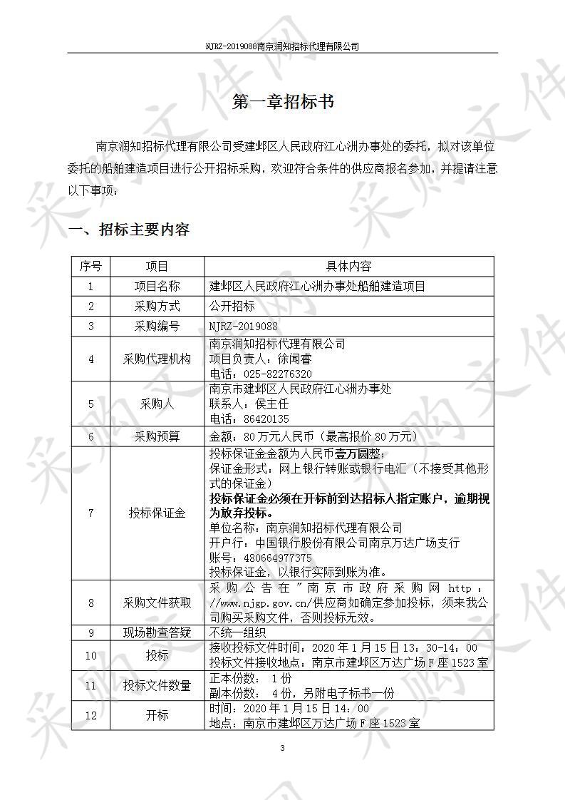 建邺区人民政府江心洲办事处船舶建造项目