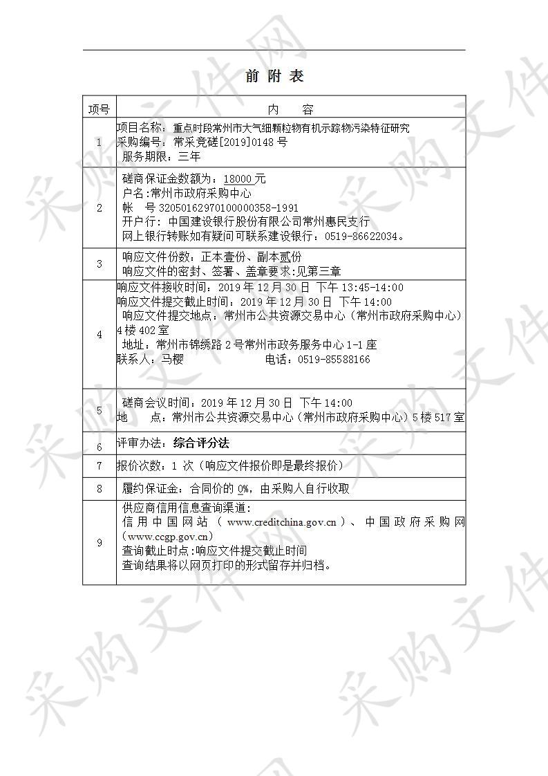 重点时段常州市大气细颗粒物有机示踪物污染特征研究