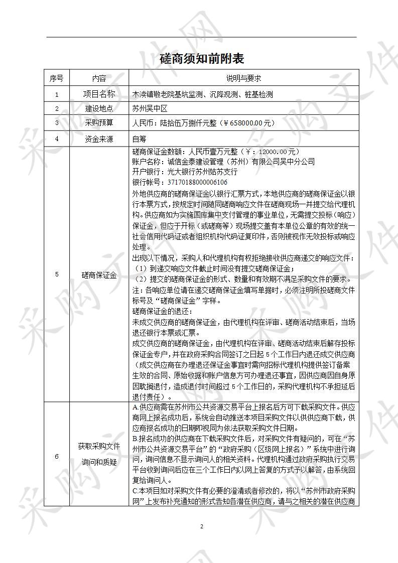 木渎镇敬老院基坑监测、沉降观测、桩基检测