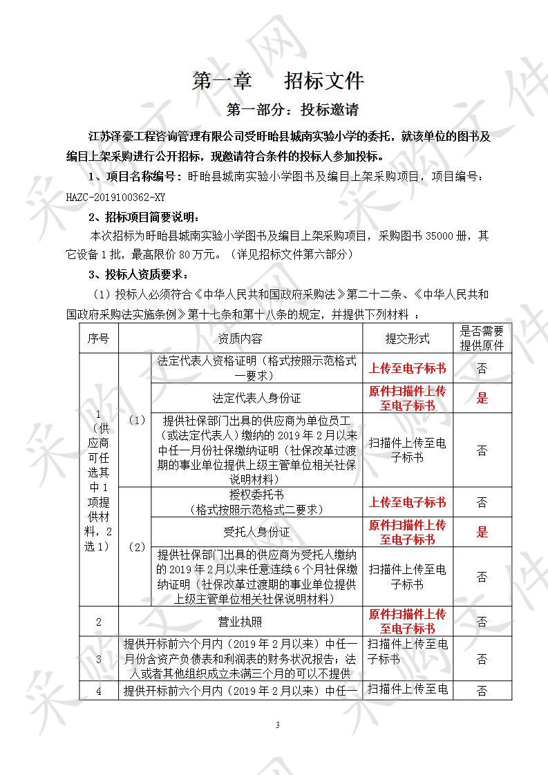 盱眙县城南实验小学图书及编目上架采购项目