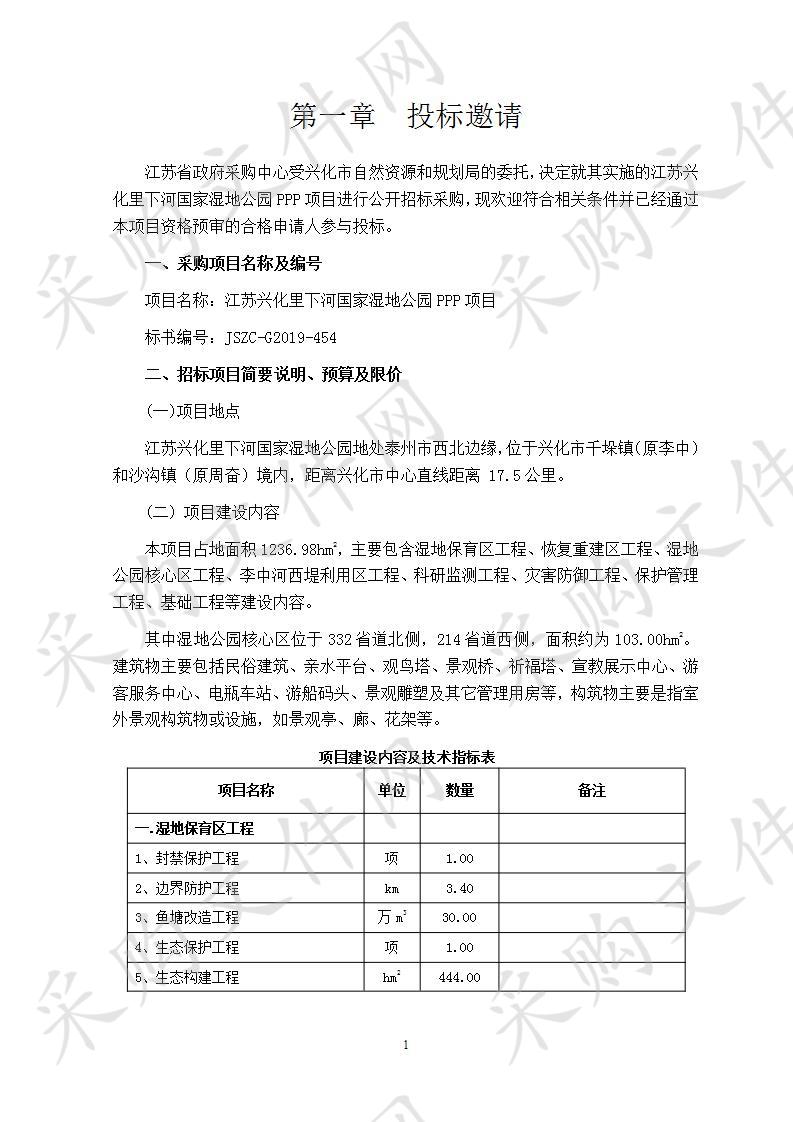 江苏兴化里下河国家湿地公园PPP项目