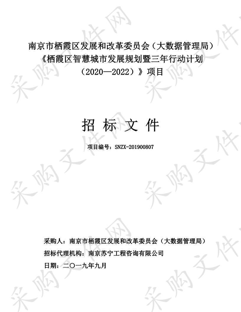 《栖霞区智慧城市发展规划暨三年行动计划（2020—2022）》项目