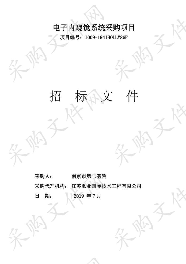 南京市第二医院电子内窥镜系统采购项目