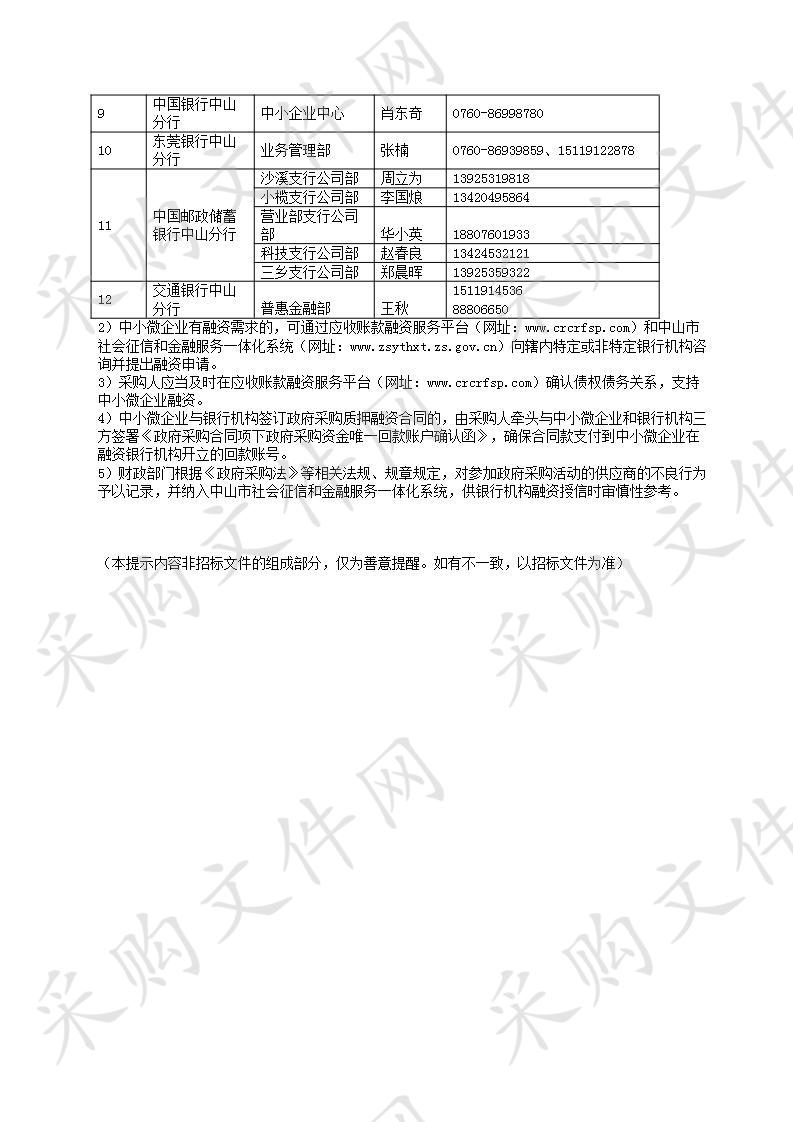 中山市坦洲镇农业和农村工作局农田标准化看护房采购项目