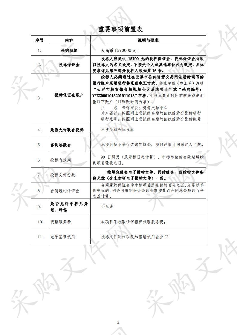 云浮市档案馆音频视频会议系统项目