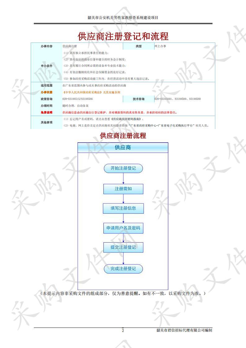 韶关市公安机关男性家族排查系统建设项目