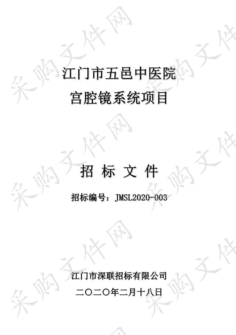 江门市五邑中医院宫腔镜系统项目