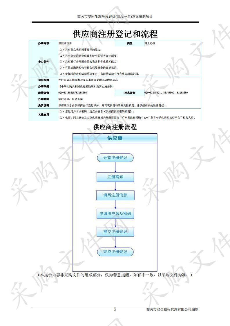 韶关市空间生态环境评价(三线一单)方案编制项目