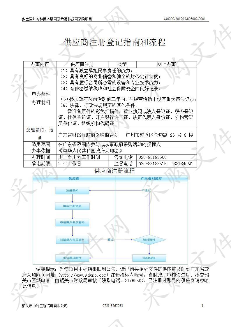 韶关市林业科学研究所乡土阔叶树种苗木培育及示范林抚育