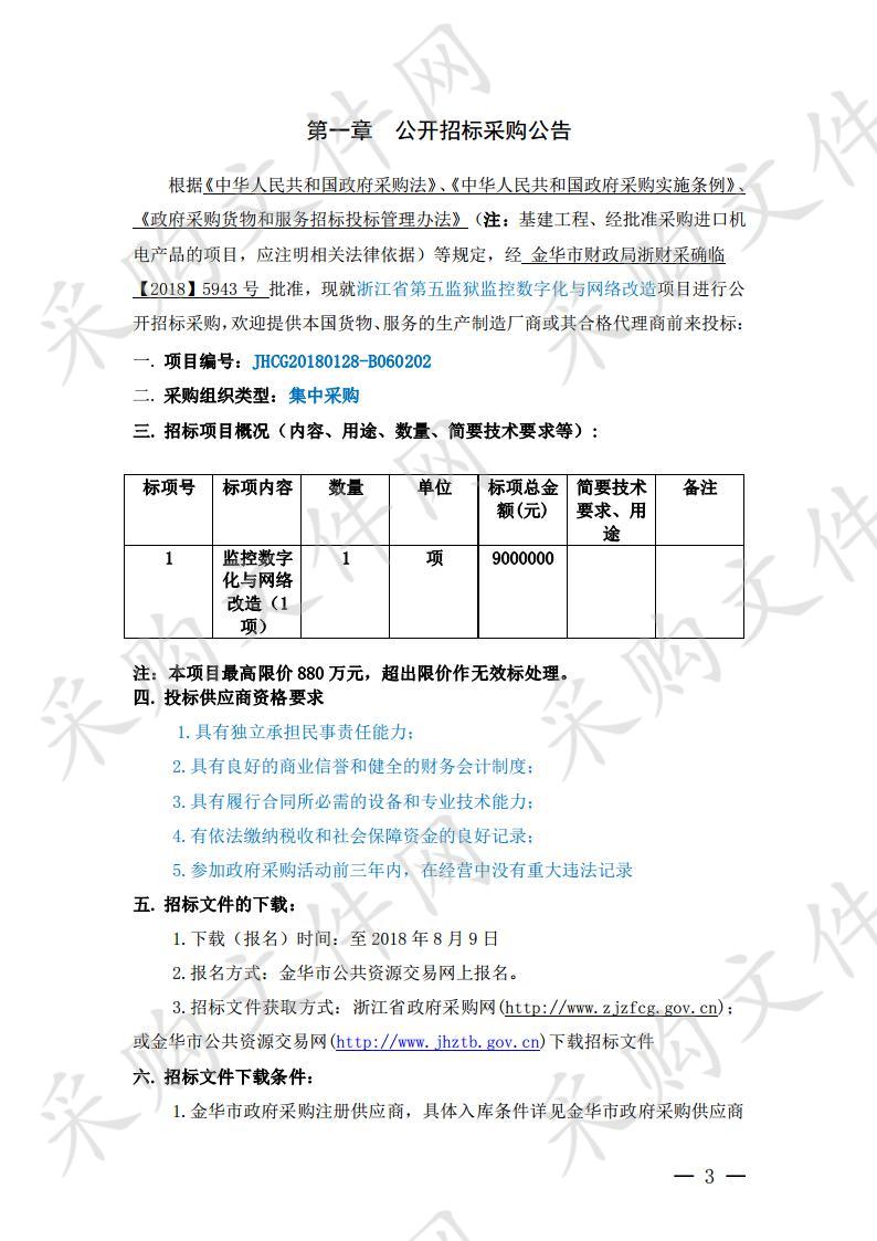 监控数字化与网络改造项目