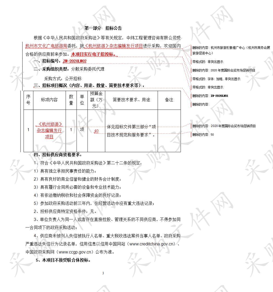 《杭州旅游》杂志编辑发行项目