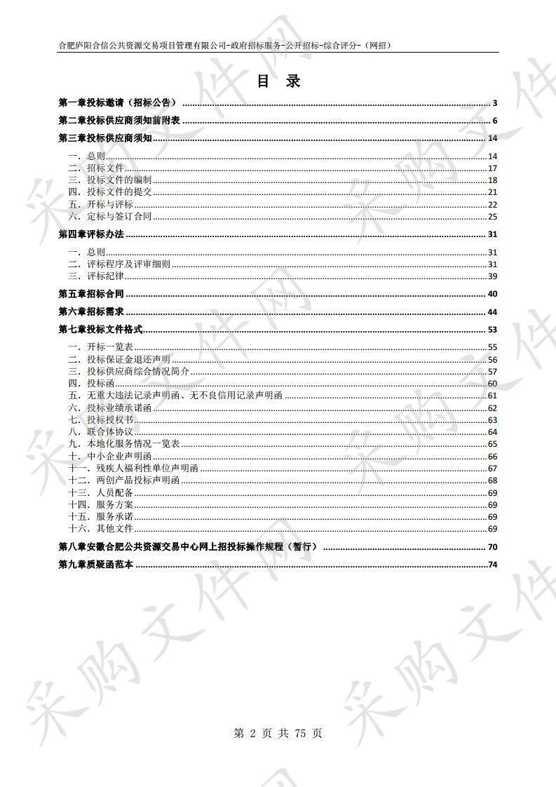 2020-2021庐阳区信息化项目监理定点单位项目 