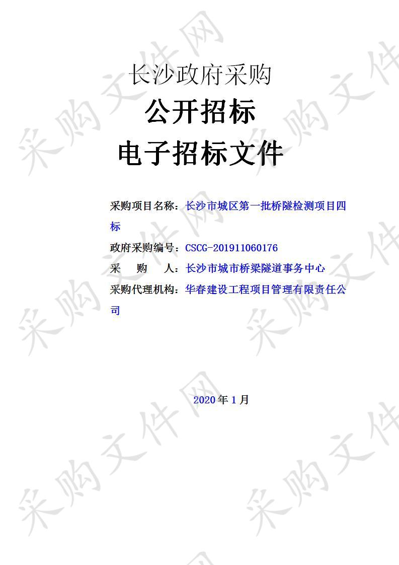  长沙市城区第一批桥隧检测项目四标 