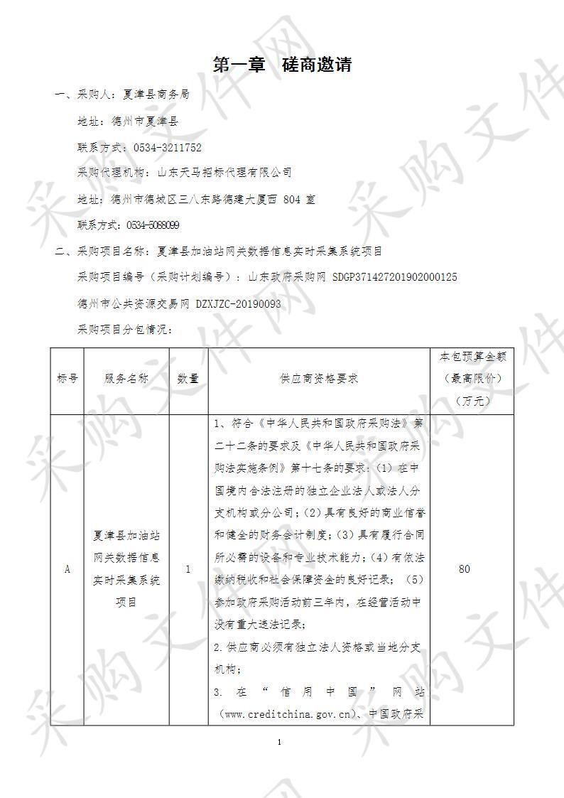 夏津县加油站网关数据信息实时采集系统项目