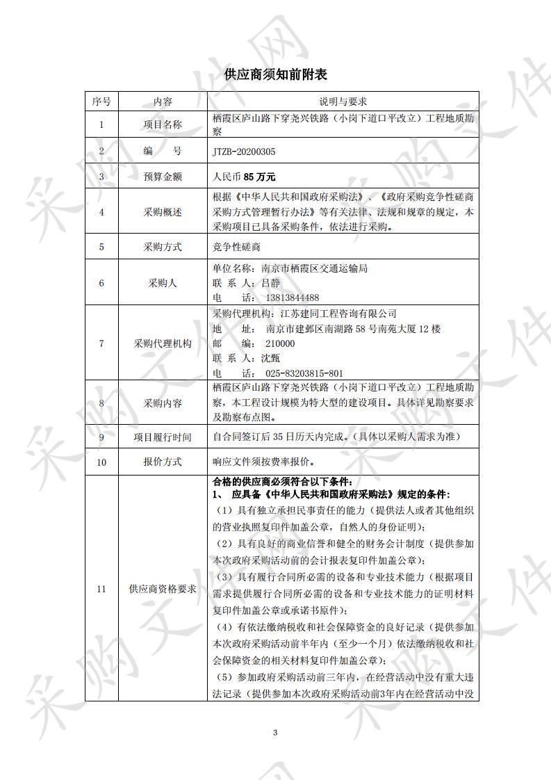 栖霞区庐山路下穿尧兴铁路（小岗下道口平改立）工程地质勘察