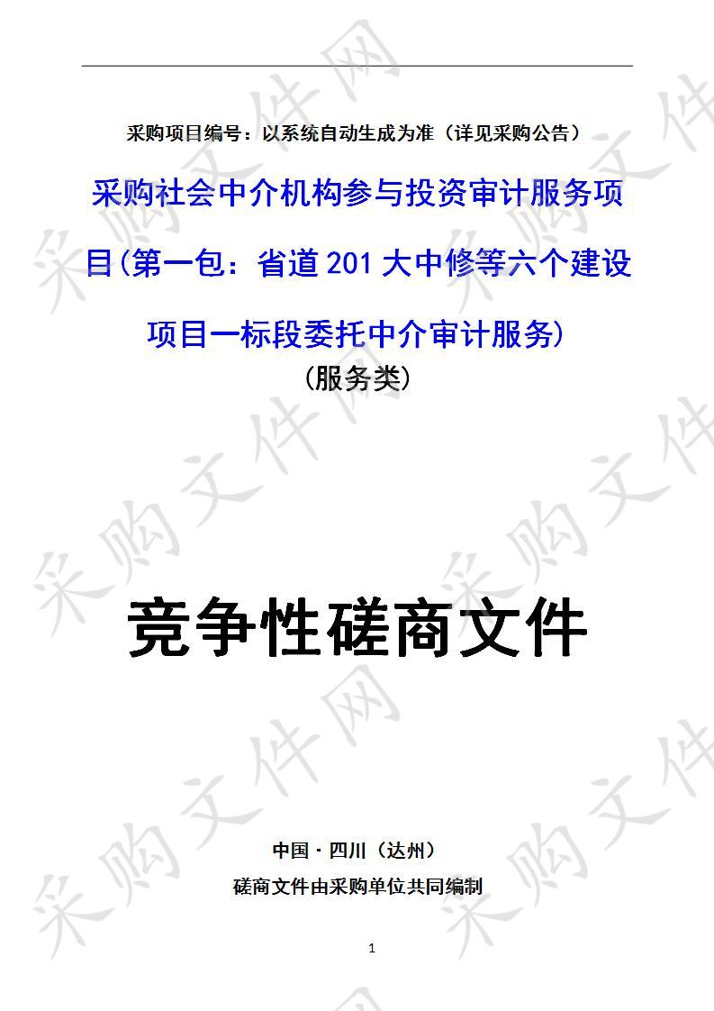 四川省达州市通川区审计局采购社会中介机构参与投资审计服务项目一包