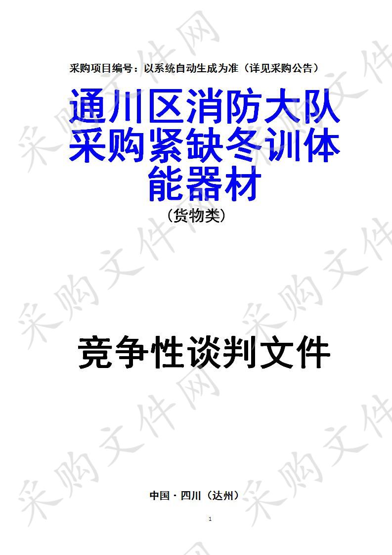 四川省达州市通川区公安消防大队通川区消防大队采购紧缺冬训体能器材