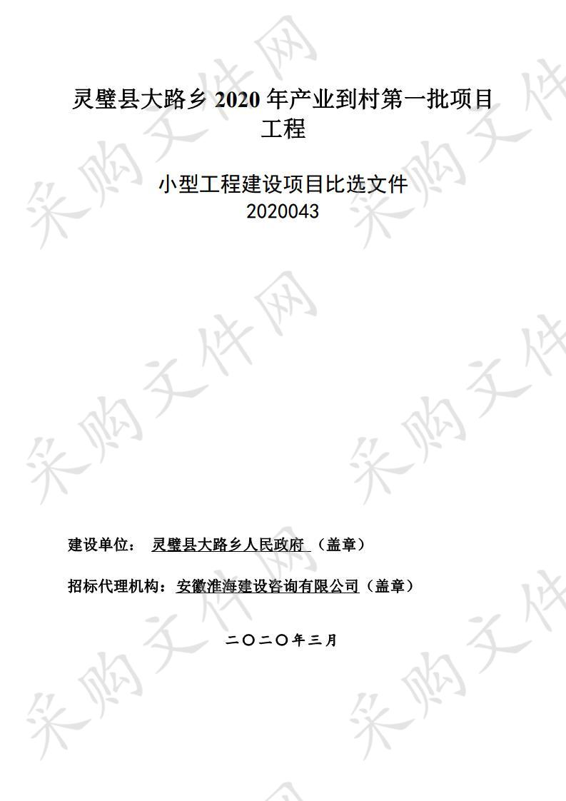 灵璧县大路乡2020年产业到村第一批项目工程