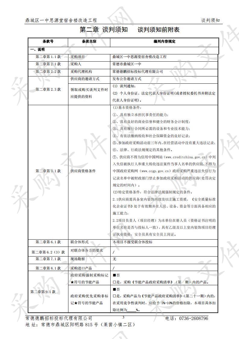 鼎城区一中思源堂宿舍楼改造工程