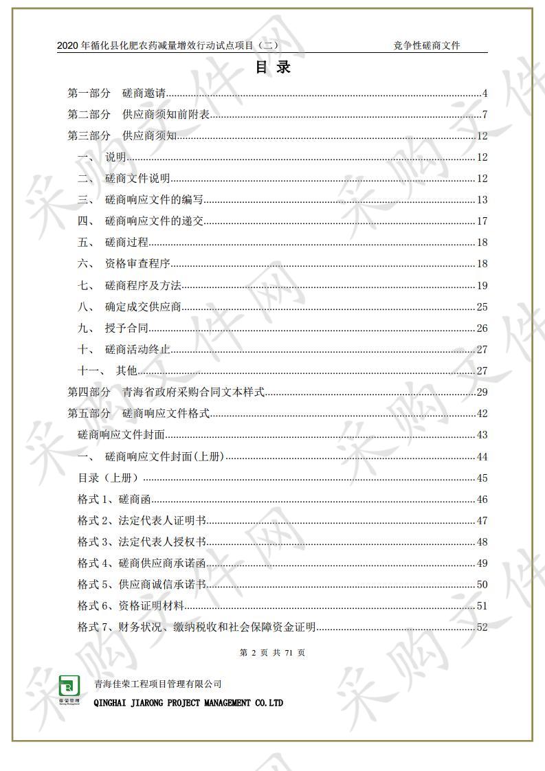 2020年循化县化肥农药减量增效行动试点项目