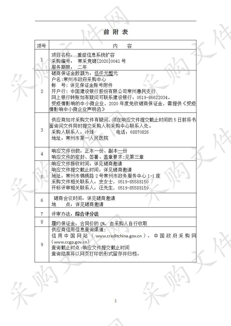 重症信息系统扩容