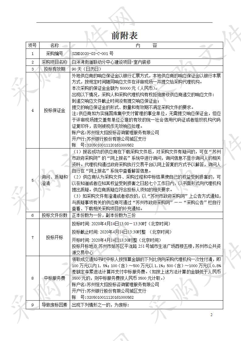 白洋湾街道联动分中心建设项目-室内装修