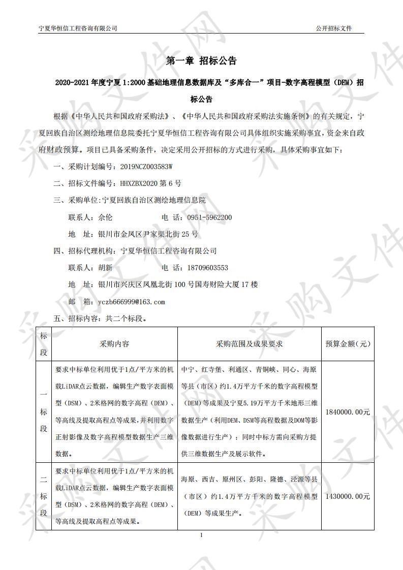 宁夏1：2000基础地理信息数据及多库合一项目-数字高程模型