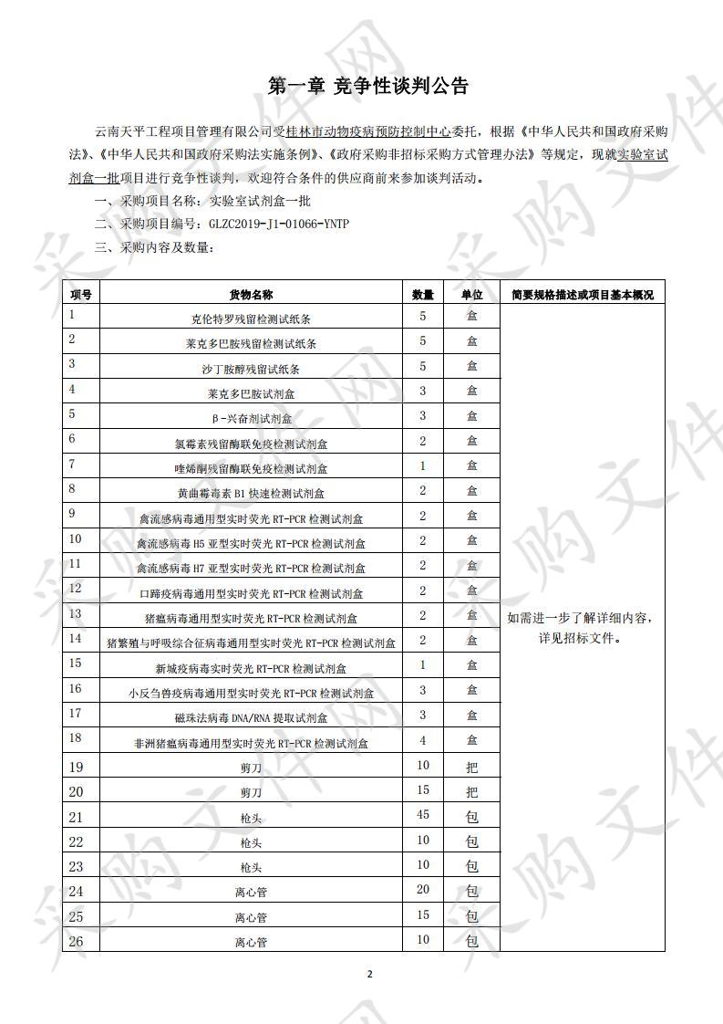 实验室试剂盒一批