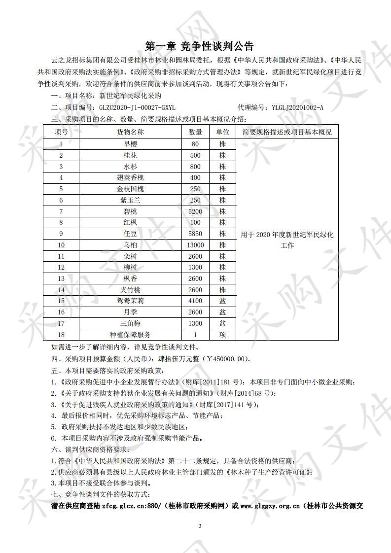 新世纪军民绿化采购