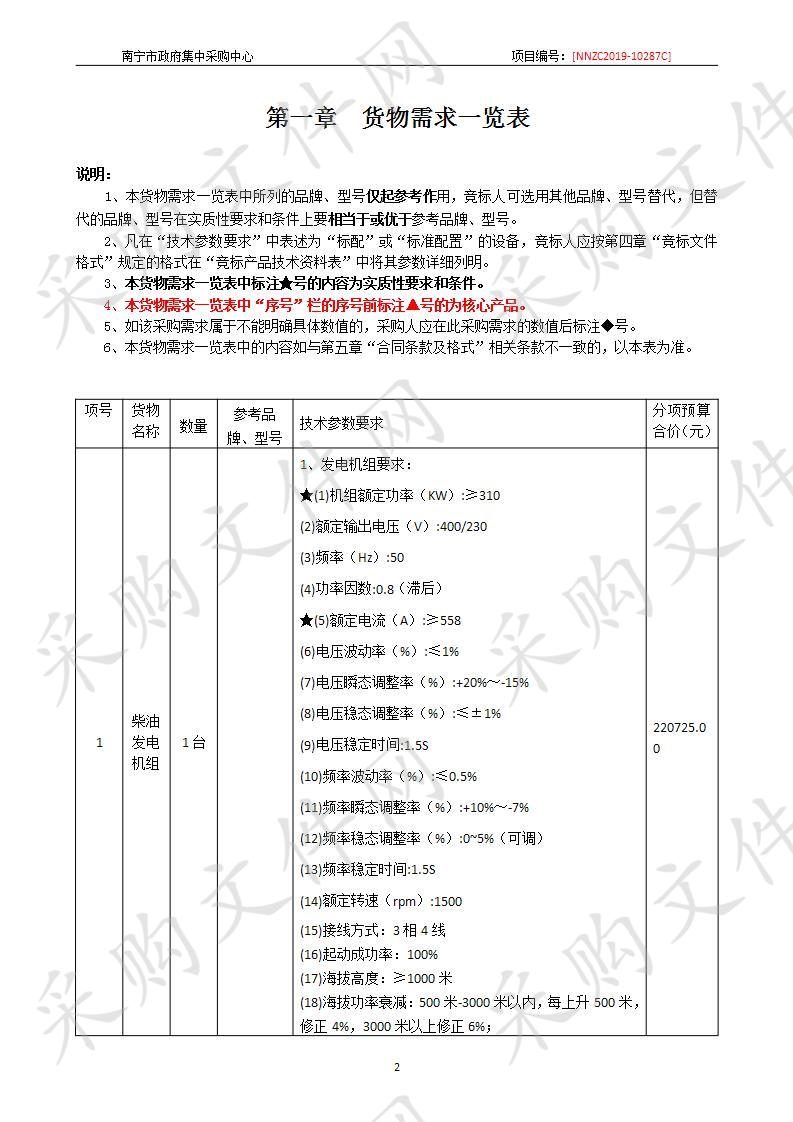 南宁市公安局禁毒预防教育基地专变工程-柴油发电机