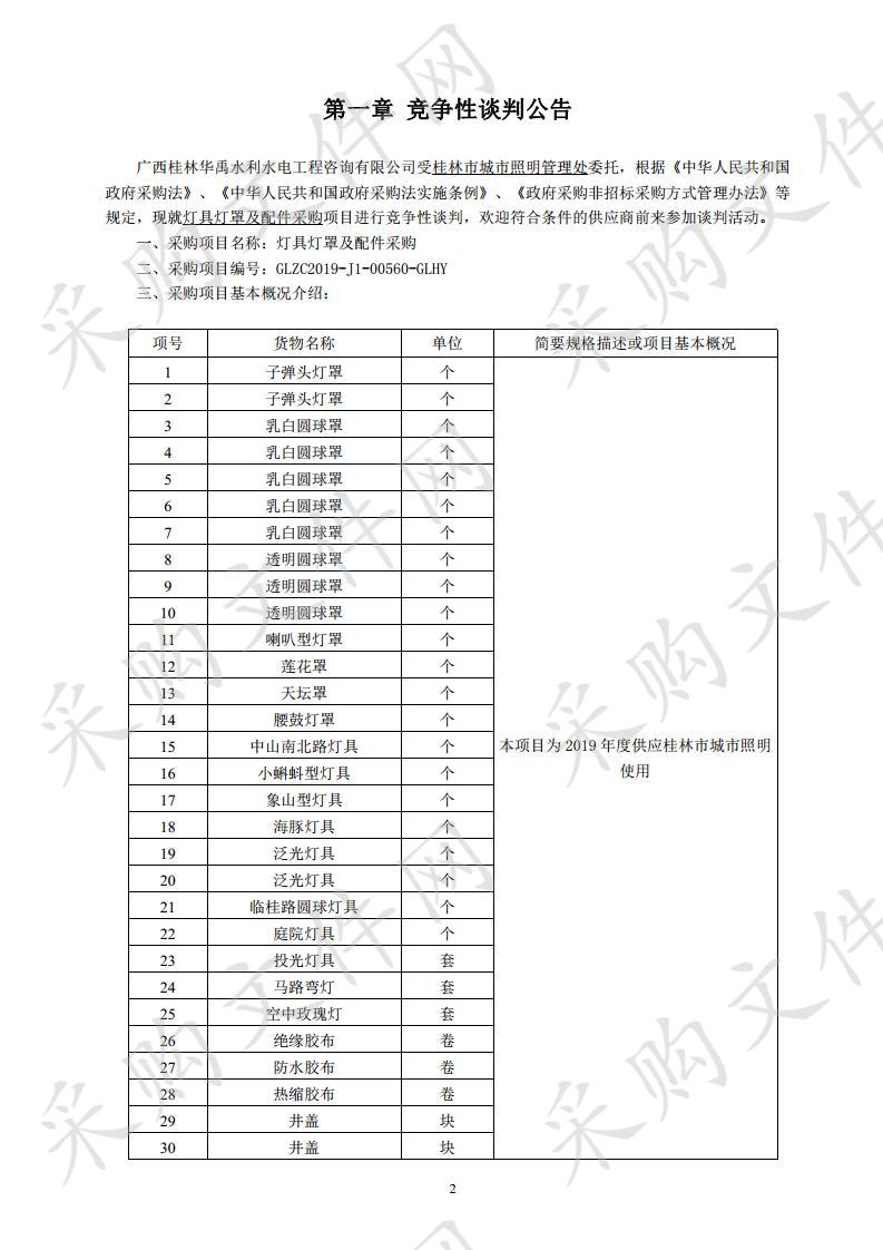 灯具灯罩及配件采购