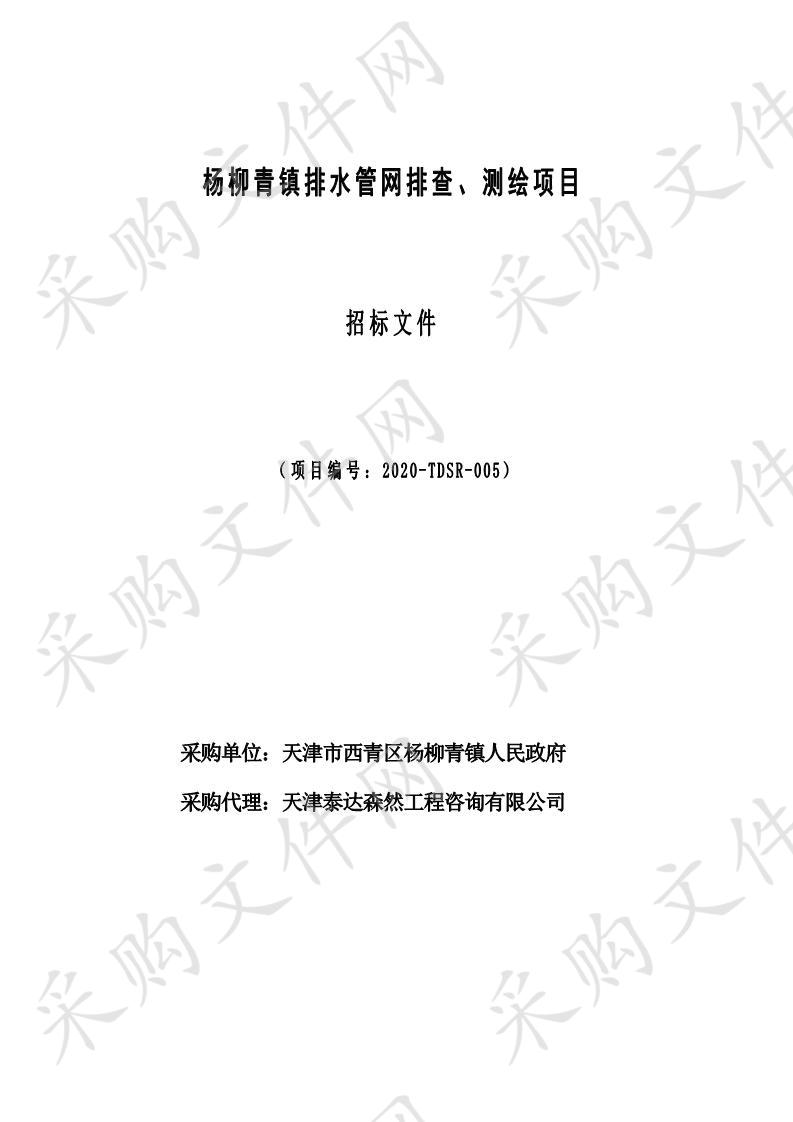 杨柳青镇排水管网排查、测绘项目