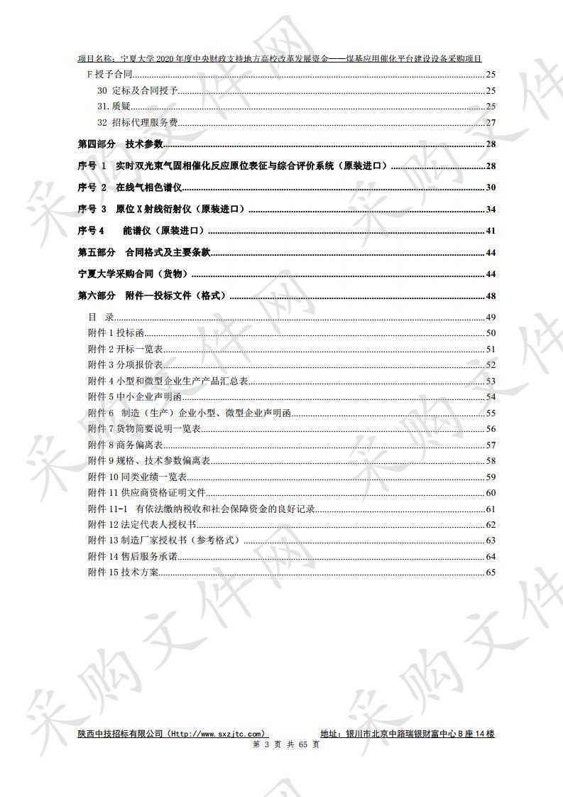 宁夏大学中央财政支持地方高校改革发展专项资金——煤基应用催化平台建设设备采购项目