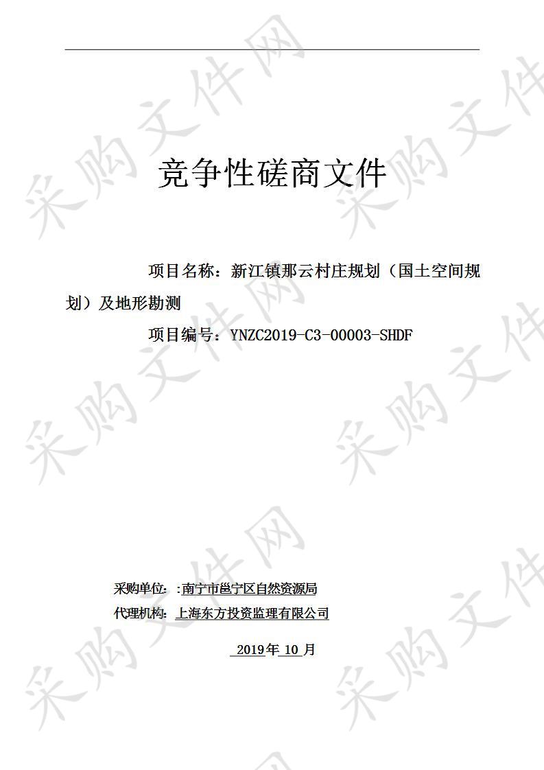 新江镇那云村庄规划（国土空间规划）及地形勘测