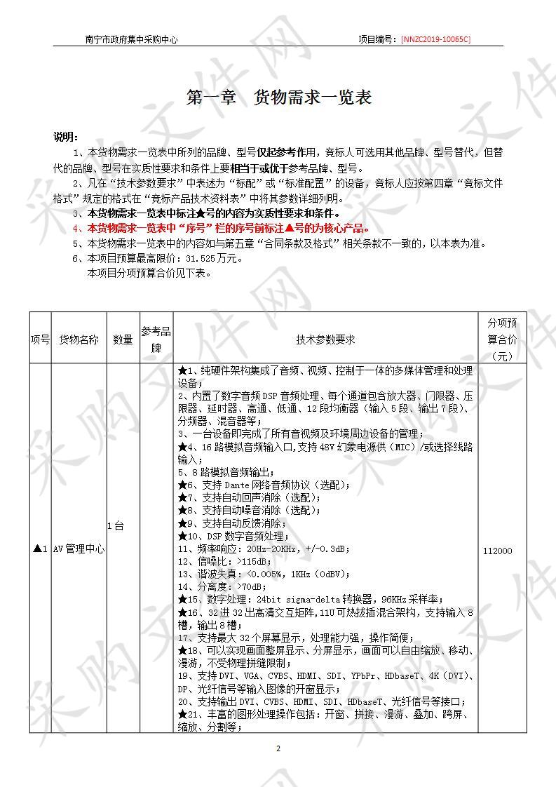 南宁市公安局安保指挥部视频端口扩容采购项目