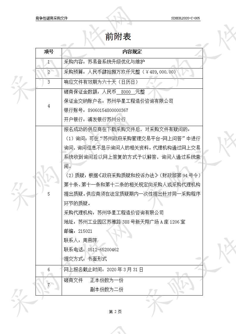 苏易登系统升级优化与维护