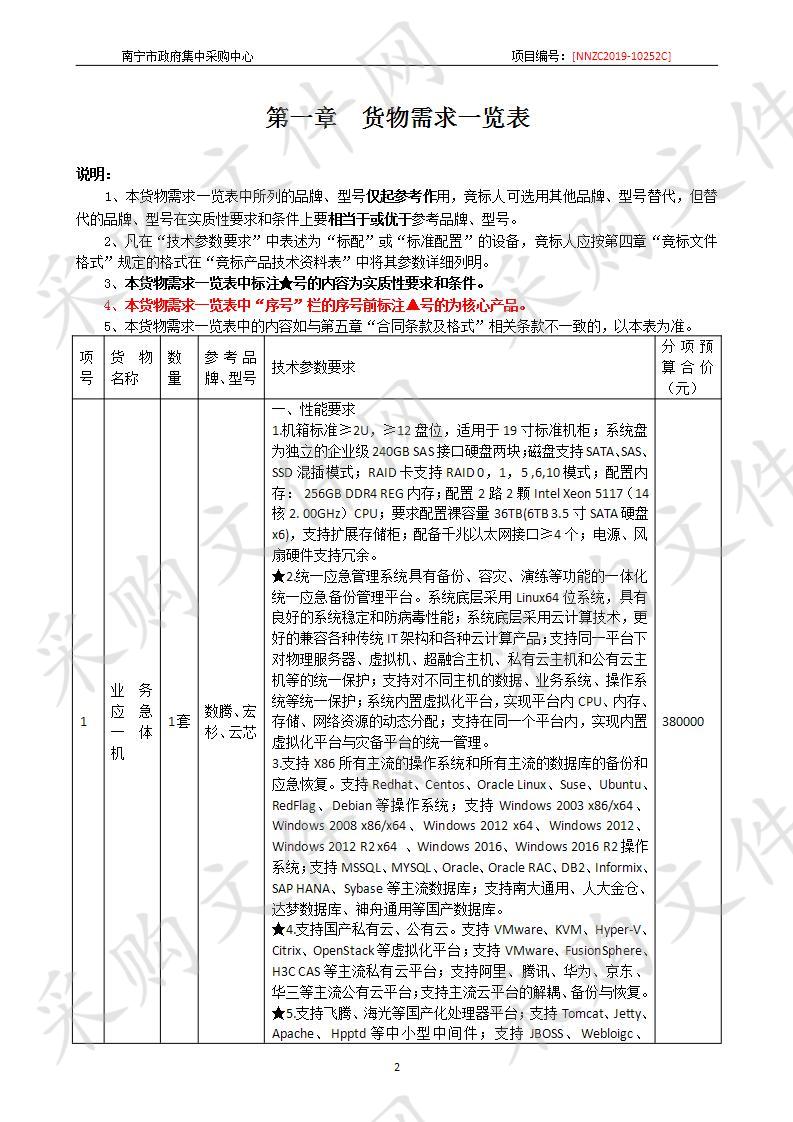 南宁市统计局普查中心计信息化容灾备份系统采购