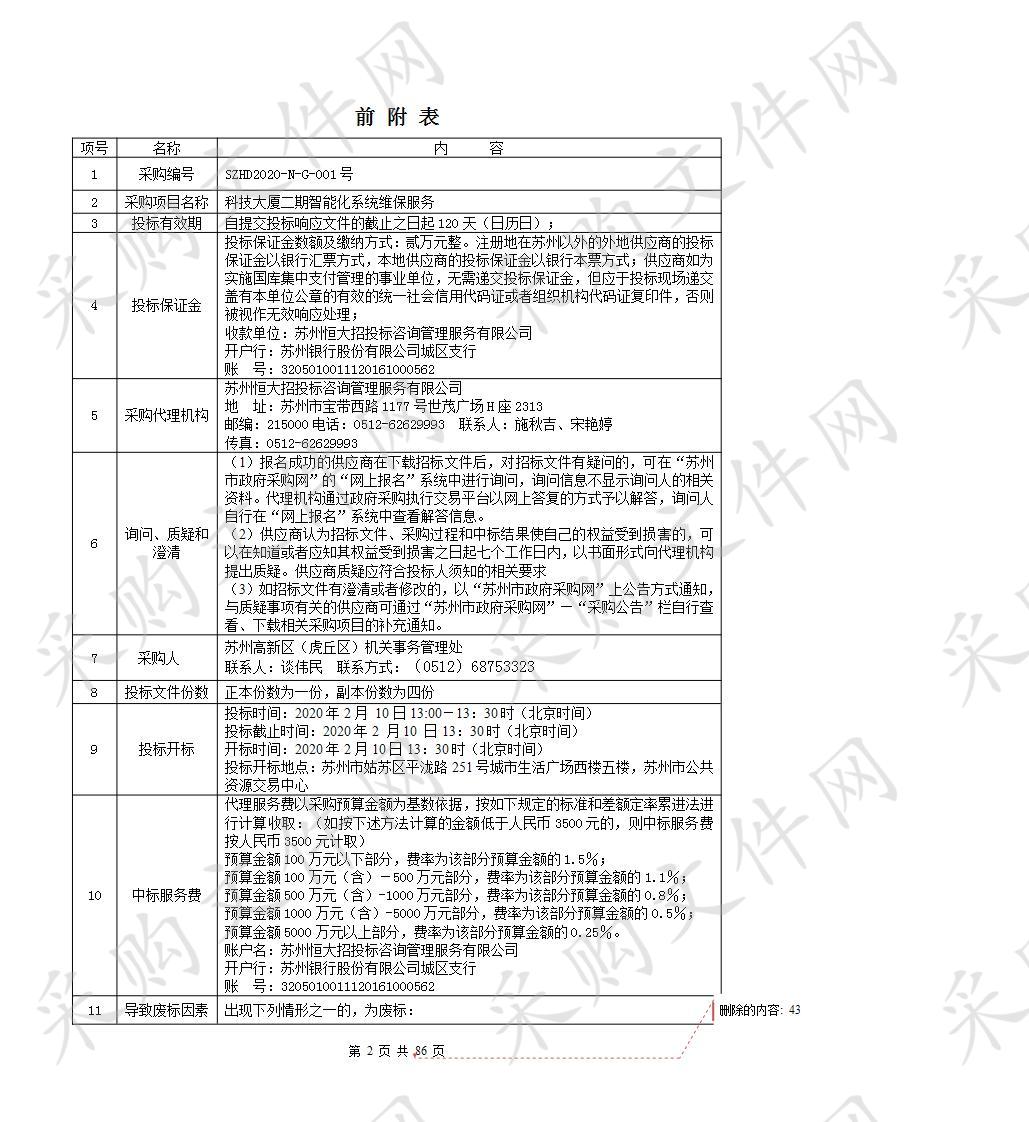 科技大厦二期智能化系统维保服务