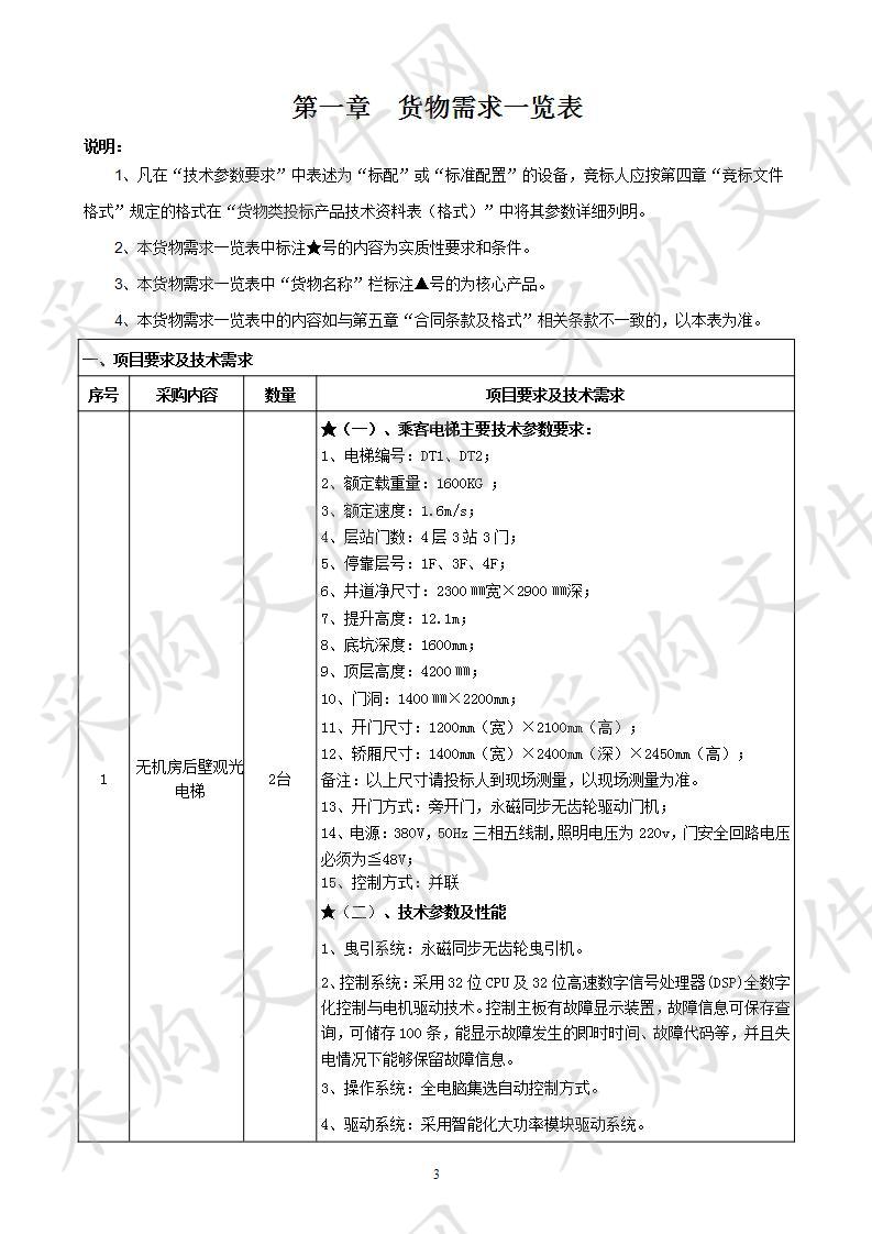 南宁高新区保利爱琴海社区卫生服务中心无机房后壁观光电梯采购项目