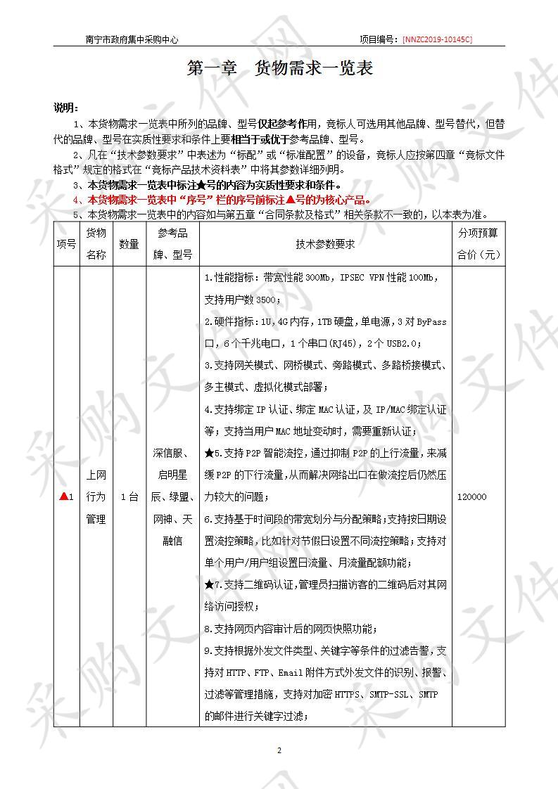 南宁市卫生计生监督所网络硬件设备采购