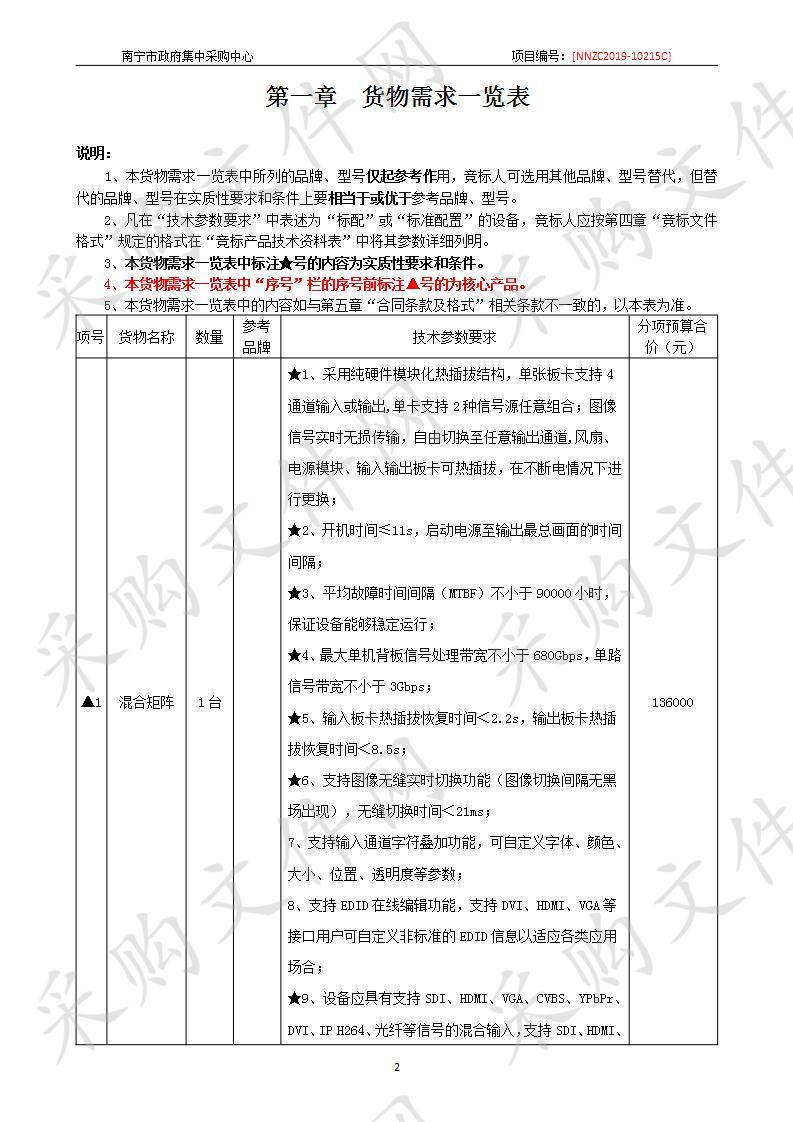 南宁市公安局安保指挥部显示通信设备更换和扩容采购