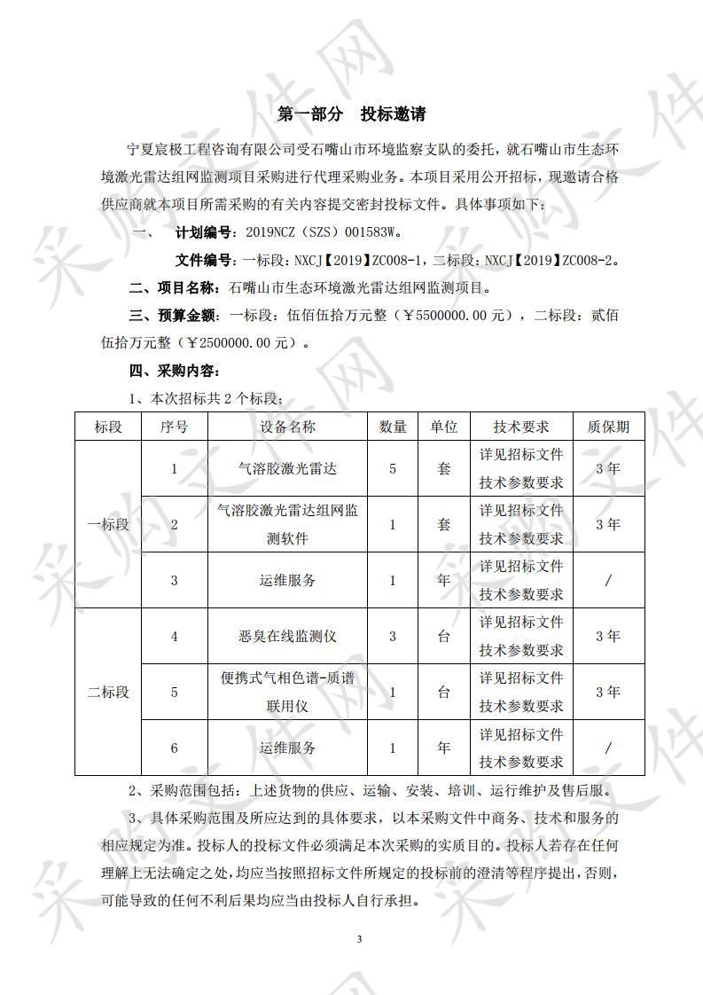 石嘴山市生态环境激光雷达组网监测项目