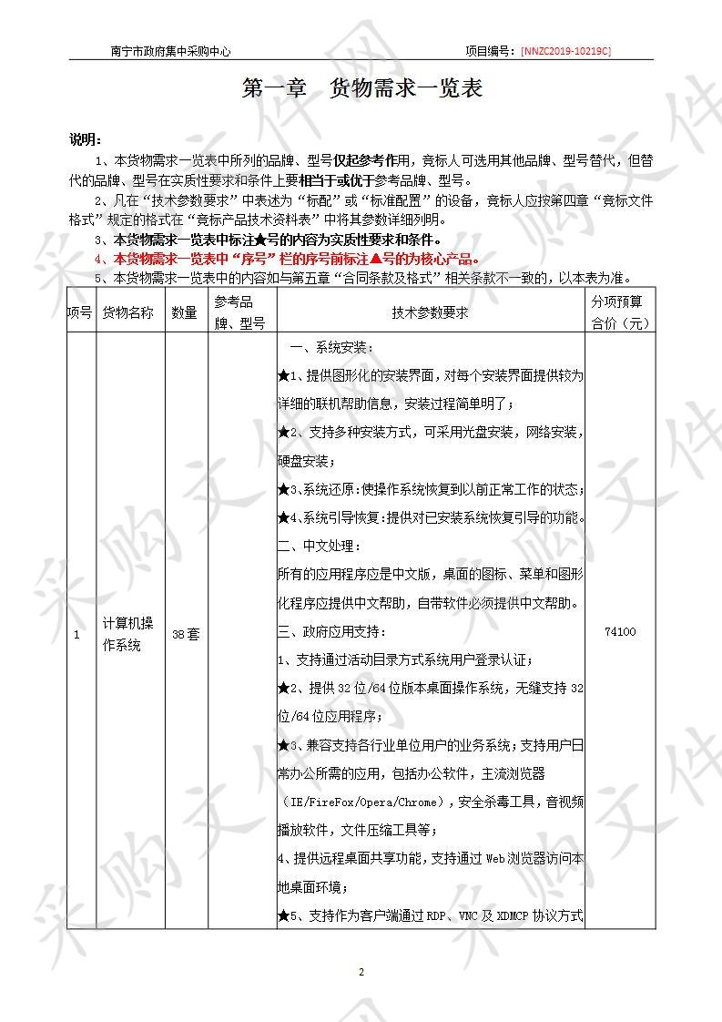 南宁市公路建设养护中心软件正版化采购