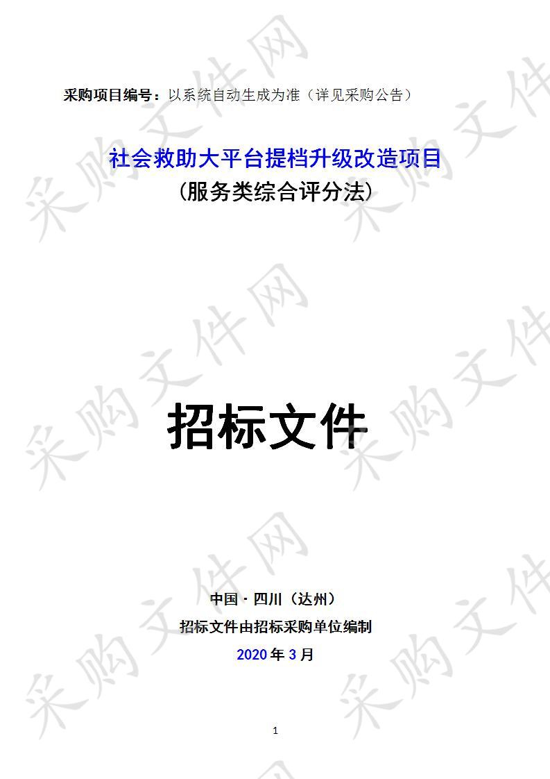 社会救助大平台提档升级改造项目