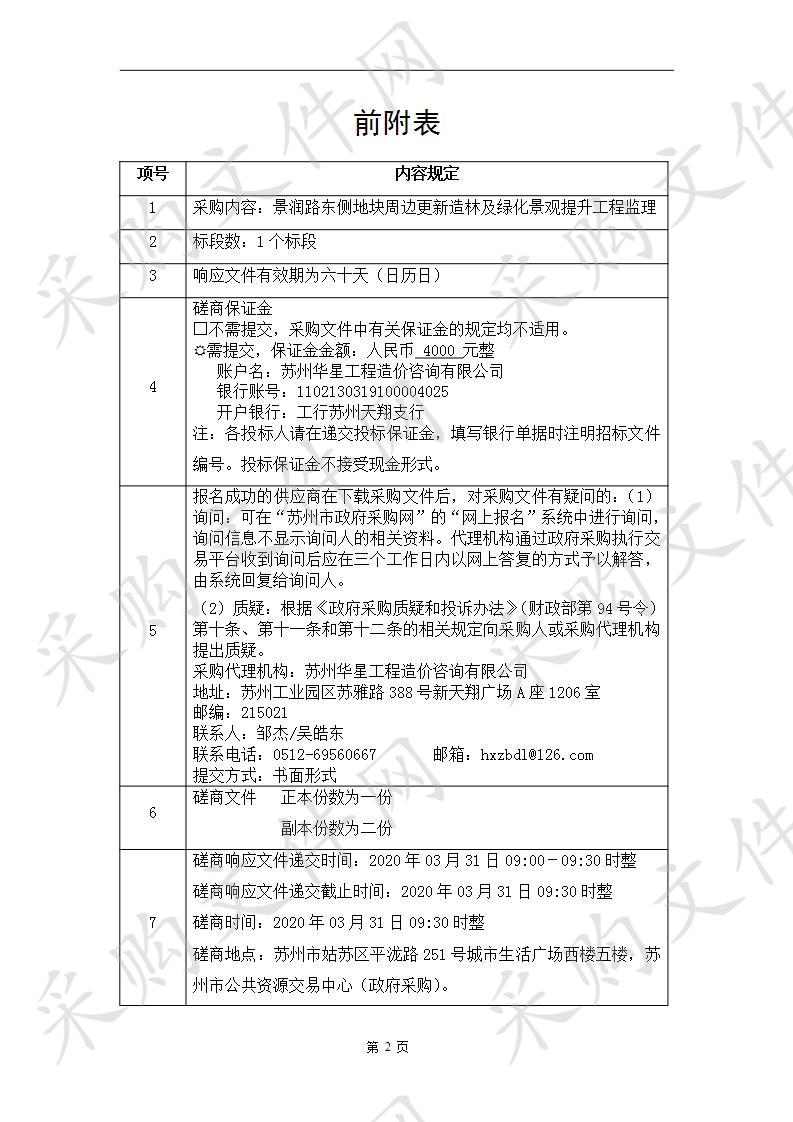 景润路东侧地块周边更新造林及绿化景观提升工程监理