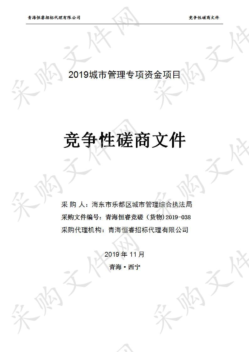 2019城市管理专项资金项目