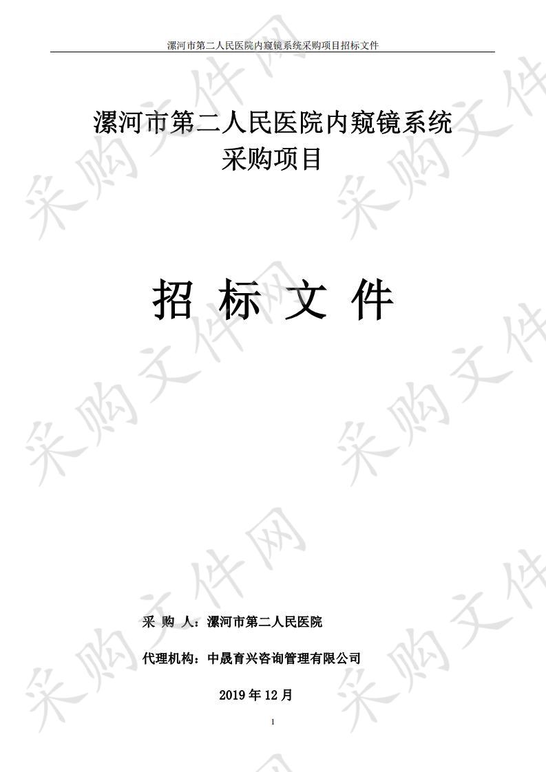 漯河市第二人民医院内窥镜系统采购项目