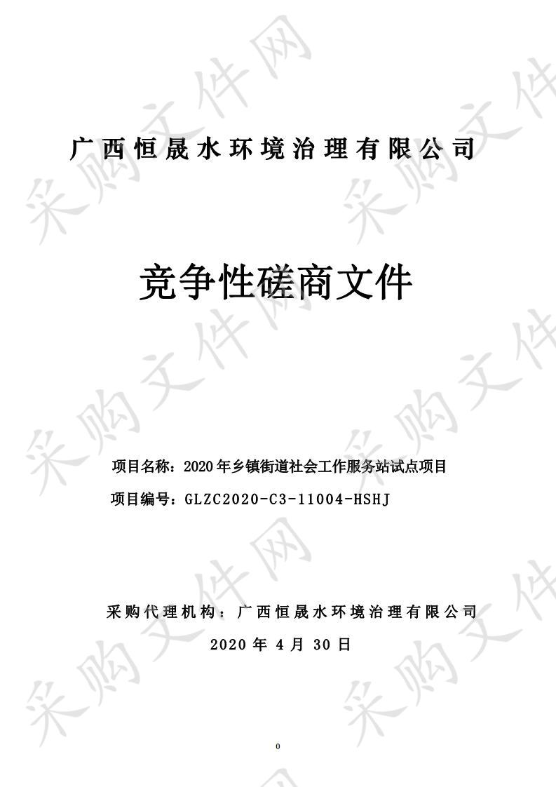 2020年乡镇街道社会工作服务站试点项目